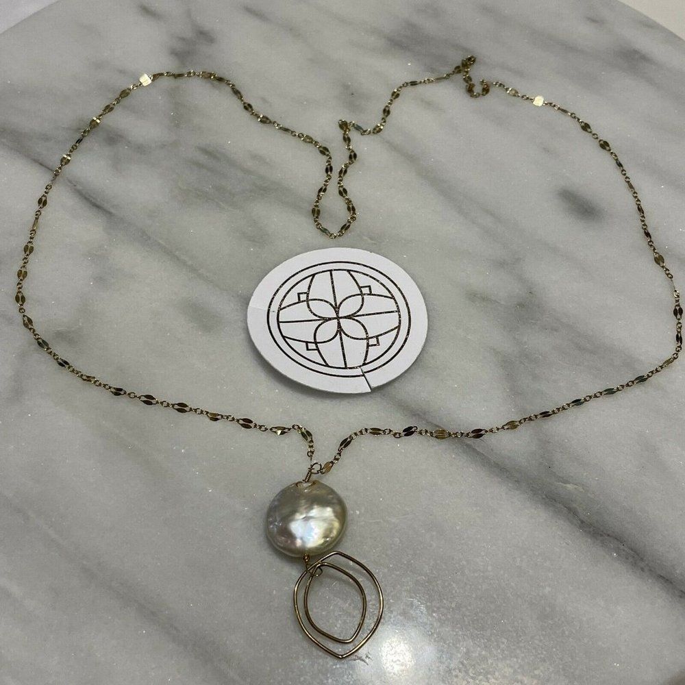 NWT delicora NAPA PEARL Chain NECKLACE 30” Slip